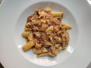 Genovese vegana at Vitto Pitagorico in Naples