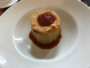 Vesuvio - pasta + veggies + cheez at Vitto Pitagorico in Naples