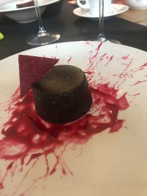 Lava cake at Vitto Pitagorico in Naples