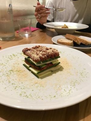 raw lasagna  at Vitto Pitagorico in Naples