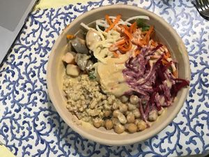 Mediterranean Bowl! it's amazing! at Della Bowls in Miami