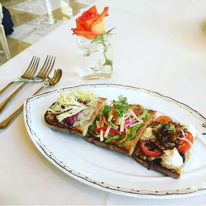 vegan toast trio at Wynn Hotel - Tableau in Las Vegas