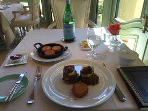 Vegan Benedict and Tableau Potatoes. at Wynn Hotel - Tableau in Las Vegas