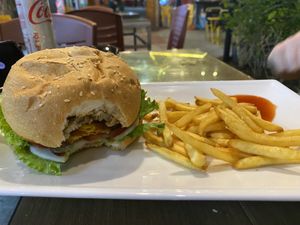 Vegan burger   at Buddha Belly in Cat Ba