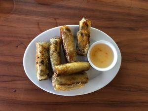 Springrolls  at Buddha Belly in Cat Ba