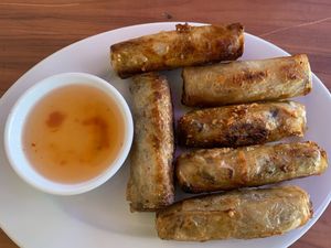 Spring rolls  at Buddha Belly in Cat Ba