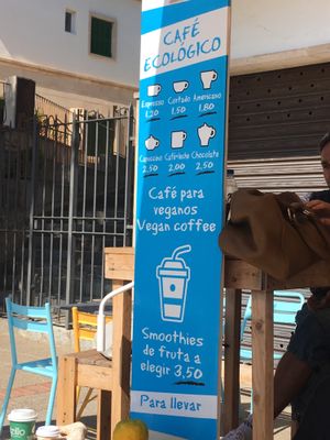 Vegan Coffe at Petit Cafe Frozen Yogurt in Mallorca