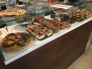Ou Bien Encore coffee shop counter at Ou Bien Encore in Geneva