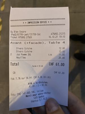 Bill  at Ou Bien Encore in Geneva