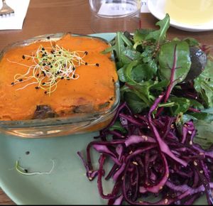 vegan lasgne at Ou Bien Encore in Geneva
