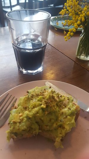 Avocado and dukkah tartine - délicieux at Ou Bien Encore in Geneva