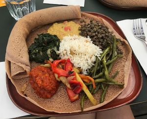 Special Eritrean meal at Ou Bien Encore in Geneva