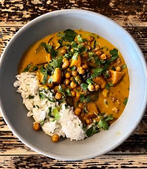Sweet potato, chickpea and coconut curry  at Lounges - Cappello Lounge in Newcastle-under-lyme