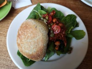 Jackfruit burger at Cafe K-ærlig in Ribe