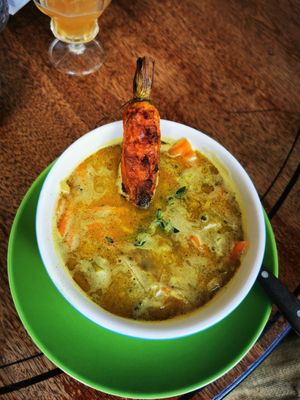 Delicious soup. at Cafe K-ærlig in Ribe