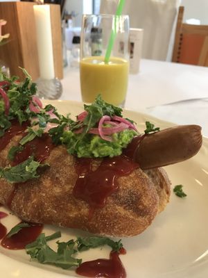 Tofu dog  at Cafe K-ærlig in Ribe
