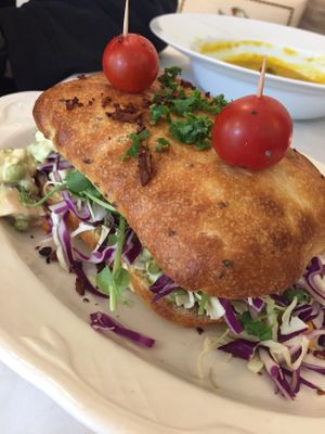 Sandwich with ‘chicken salad’  at Cafe K-ærlig in Ribe