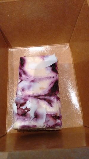 Raw cake at Pumpkin Brown in Edinburgh