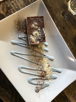 coconut and chocolate slice !! at Pumpkin Brown in Edinburgh