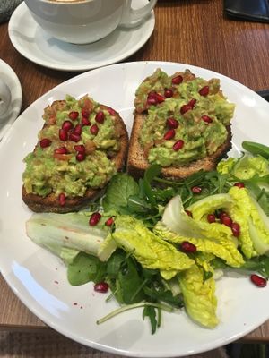 Avocado toasts at Pumpkin Brown in Edinburgh