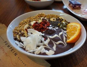 Açaí bowl at Pumpkin Brown in Edinburgh