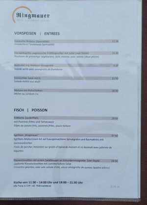  at Ringmauer Hotel-Restaurant in Murten