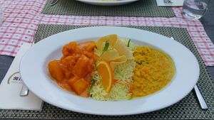 Cassava (maniok) curry at Ringmauer Hotel-Restaurant in Murten