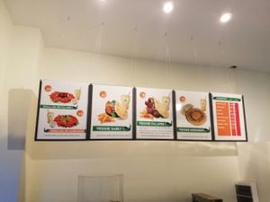 wall menu at Veggie Medio Oriente - Suipacha in Buenos Aires