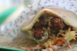 Sándwich Veggie falafel at Veggie Medio Oriente - Suipacha in Buenos Aires