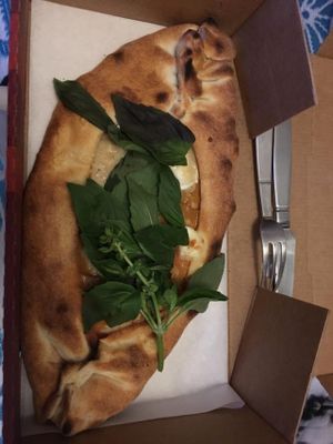 Baked vegan pizza. at La Pizza in Halmstad