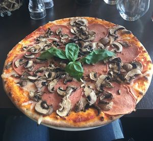 Vegan ham and cheese pizza at La Pizza in Halmstad