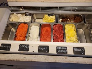 All vegan, including beer flavor top left at Si Gela in Krakow