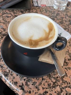 Cappuccino with rice milkk  at Kavarna Zvon in Izola