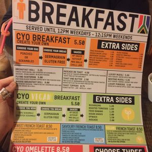 menu at The Caffeine Drip in Edinburgh