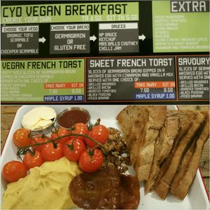 CYO vegan breakfast at The Caffeine Drip in Edinburgh