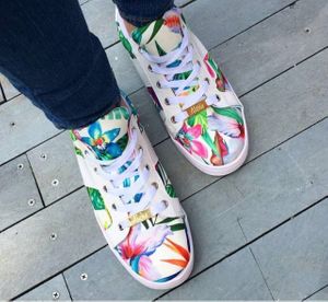 Handmade vegan shoes. Designs inspired by the Colombian biodiversity. at Aluna Shoes in Medellin