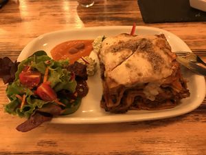 Vegan lasagna  at Estudio Vegetariano in Lagos