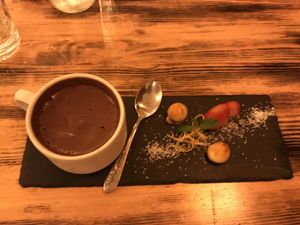 Chocolate mouse! The best vegan chocolate mouse I ever had!  at Estudio Vegetariano in Lagos