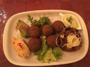 Falafel plate at Estudio Vegetariano in Lagos
