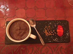 Chocolate mousse at Estudio Vegetariano in Lagos