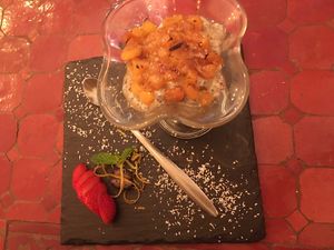 Chia colada : chia pudding with caramelized pineapple at Estudio Vegetariano in Lagos