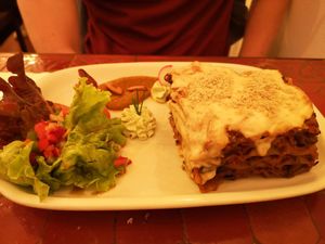 Lasagne at Estudio Vegetariano in Lagos