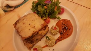 Lasaña de berenjena at Estudio Vegetariano in Lagos