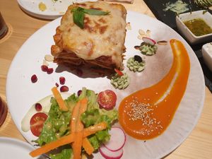Lasagna at Estudio Vegetariano in Lagos