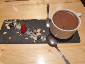 Chocolate mousse at Estudio Vegetariano in Lagos