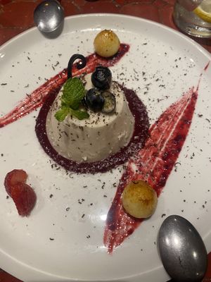Vegan panna cotta   at Estudio Vegetariano in Lagos