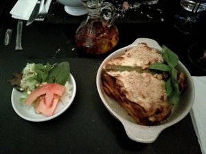 lentils' lasagna at Estudio Vegetariano in Lagos