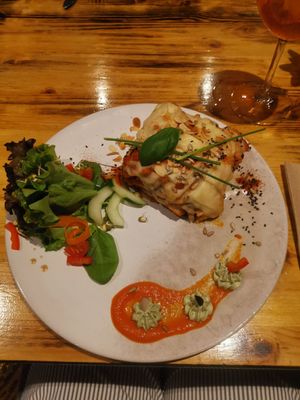 Lasagna at Estudio Vegetariano in Lagos