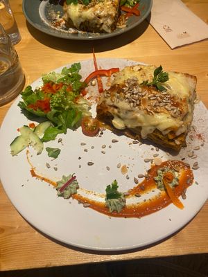 Aubergine & Courgette Lasagne  at Estudio Vegetariano in Lagos