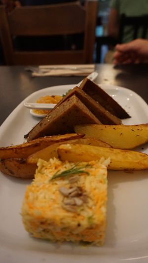 Seiten steak at Estudio Vegetariano in Lagos